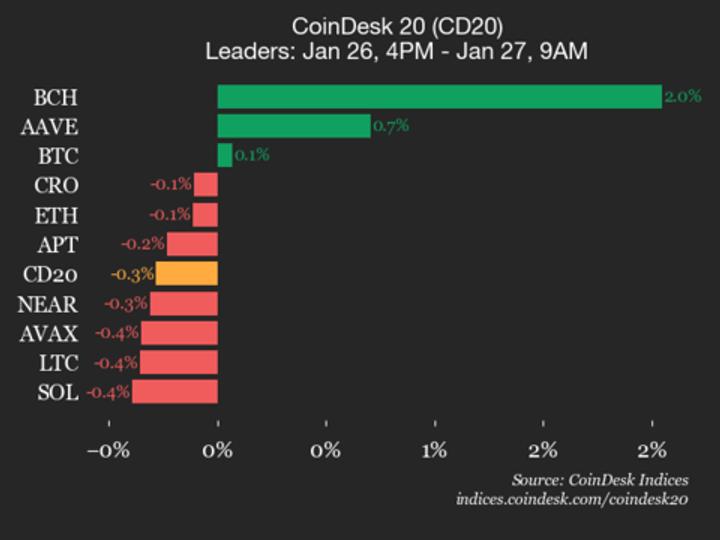 Bitcoin Cash (BCH) Gains 2% While Index Declines
