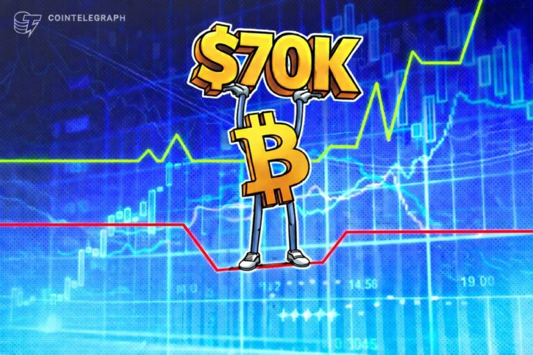 Bitcoin Bears Cap BTC At $70K Despite Negative Funding