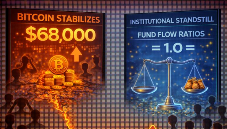 Bitcoin Stabilizes At $68K as Fund Flow Ratios Signal An Institutional Standstill