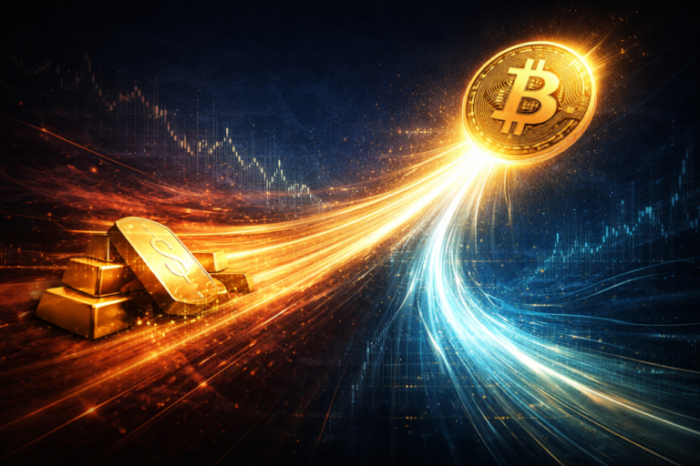 Bitcoin-Gold Correlation Plunges To -0.88, Lowest Since 2022