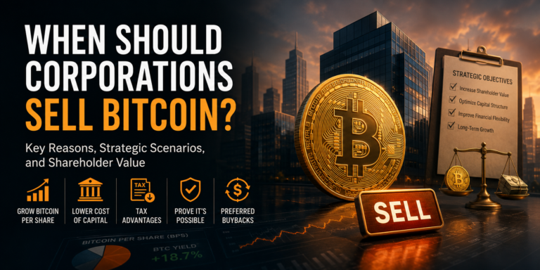 5 Reasons Corporations Should Sell Bitcoin