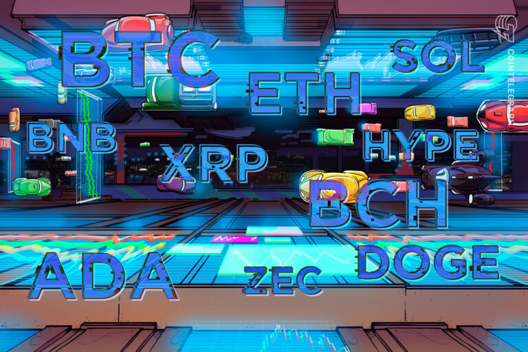 Bitcoin, ETH, BNB, XRP, SOL, DOGE, HYPE, ADA, ZEC, BCH Price Predictions