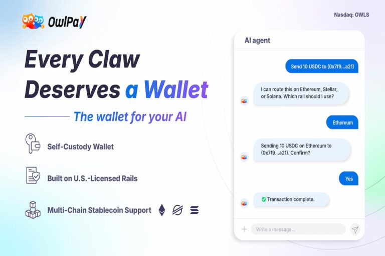 OwlTing Launches Self-Custody Wallet to Bring Regulated Stablecoin Payments to AI Agents