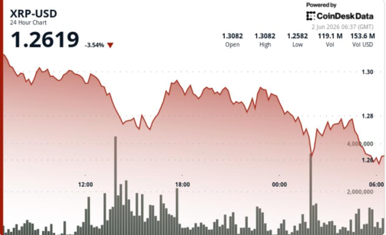 Ripple-linked token falls 4% on bitcoin-led market weakness