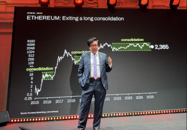 Tom Lee’s $250,000 ether (ETH) target would imply $2 million per bitcoin (BTC)